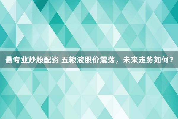 最专业炒股配资 五粮液股价震荡，未来走势如何？