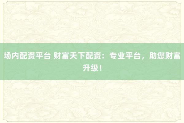 场内配资平台 财富天下配资：专业平台，助您财富升级！