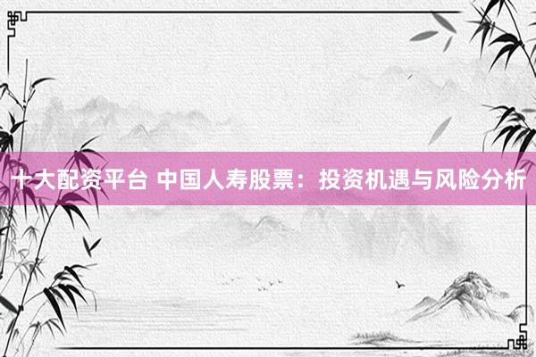 十大配资平台 中国人寿股票：投资机遇与风险分析