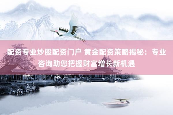 配资专业炒股配资门户 黄金配资策略揭秘：专业咨询助您把握财富增长新机遇